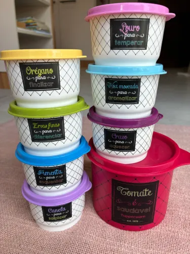 Kit 15 potes Tupperware diferentes tamanhos