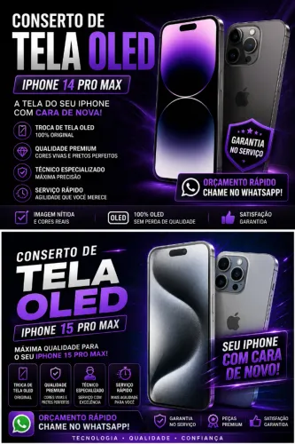 Tela OLED 15 Pro Max - PROMOÇÃO!!