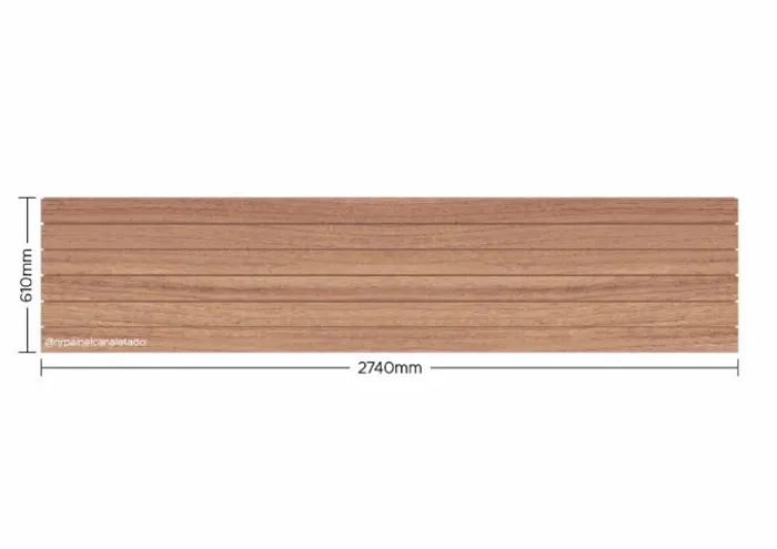 Painel Canaletado Noce Naturale 274x91 cm