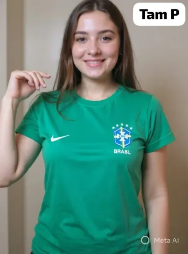 Camisa do brasil 100% algodão 
