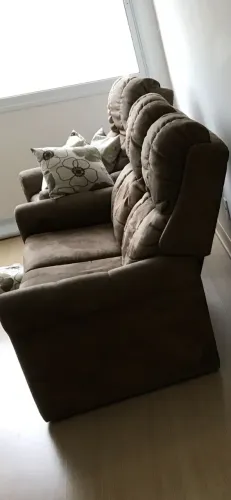 Conjunto de Sofás Reclináveis 2 e 1 Lugares - Muito Confortáveis