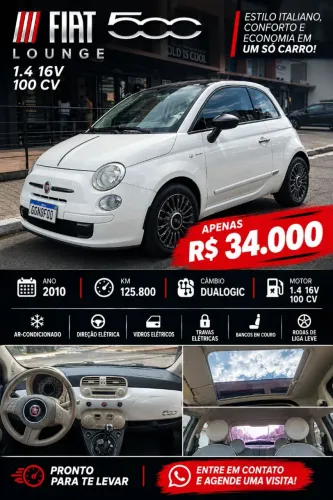 Fiat 500 Lounge 1.4 16V 100cv Dualogic 2010