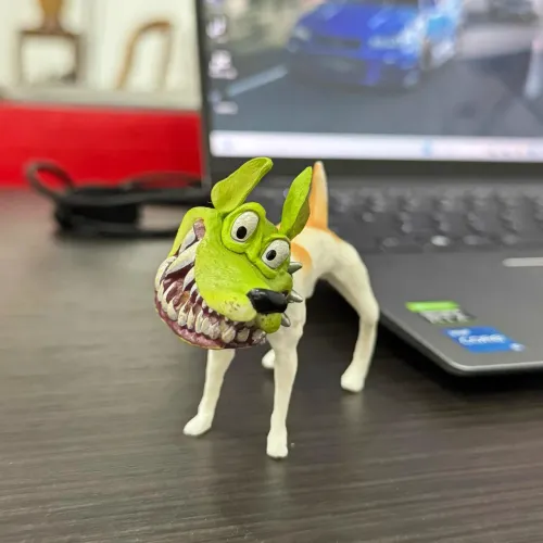 Boneco Raro Cachorro Milo do Máscara The Mask Miniatura Action Figure 8cm
