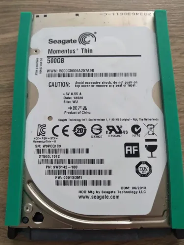Hd Seagate 500gb SaudávelCor Prateado