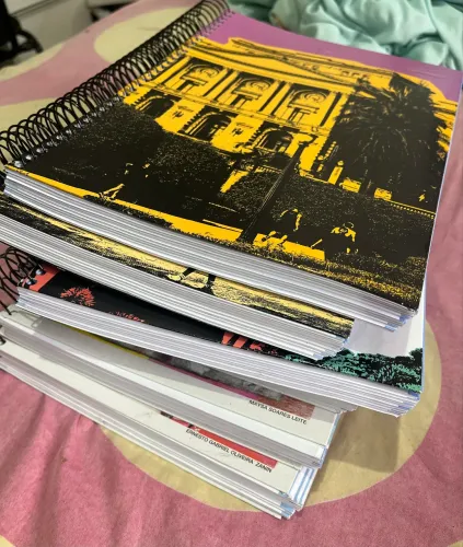 6 cadernos 10 matérias lote