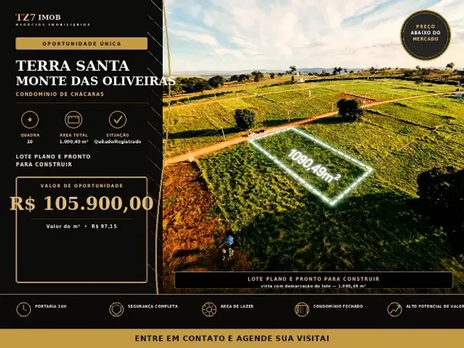 Imperdível! Terreno de 1.090,49 m² | Quitado | R$ 105.900,00