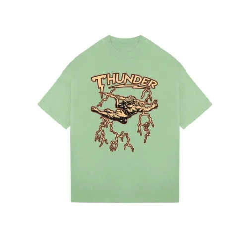 Camiseta Thunder God, oversized verde - tamanho M