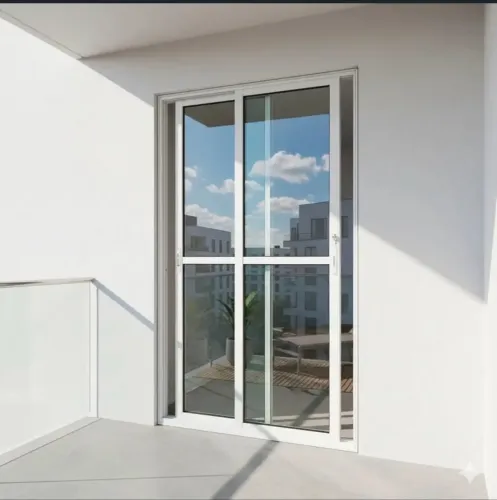 Porta (varanda) 2 Folhas Vidro Alumínio Branco