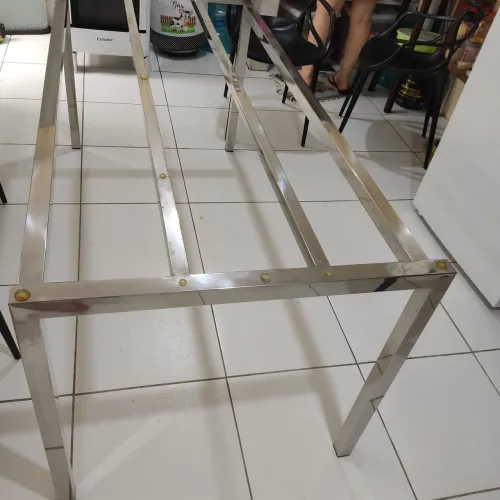 Pé de mesa em aço inox