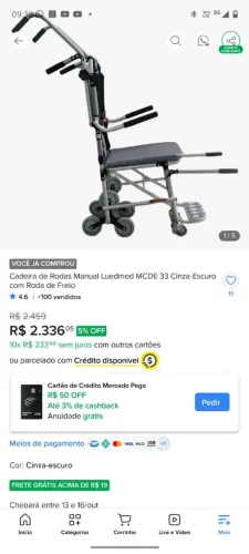 Vendo cadeira escaladora para idosos - para subir escadas