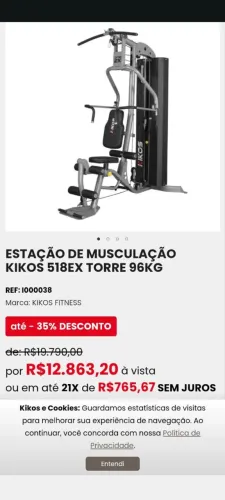 Estação de musculação 