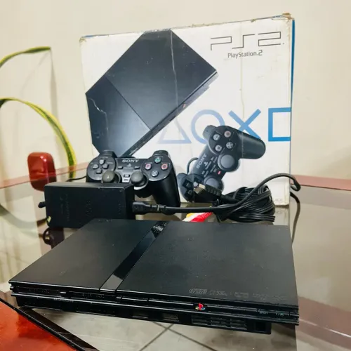 PlayStation 2 - Com Manete Fonte e Cabos Originais - Com Caixa - Ótimo estado