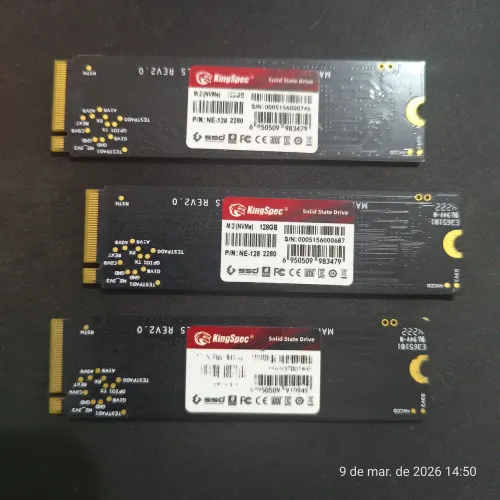 SSD m.2 Nvme 128GB Kingspec (2 Unidades)