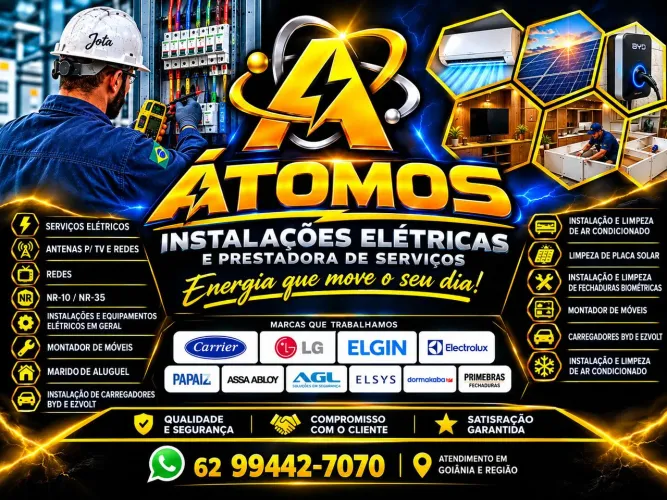 Eletricista montador de móveis e marido de aluguel