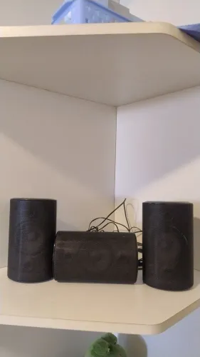 Alto falante Home Theater Philips conjunto 3 caixas