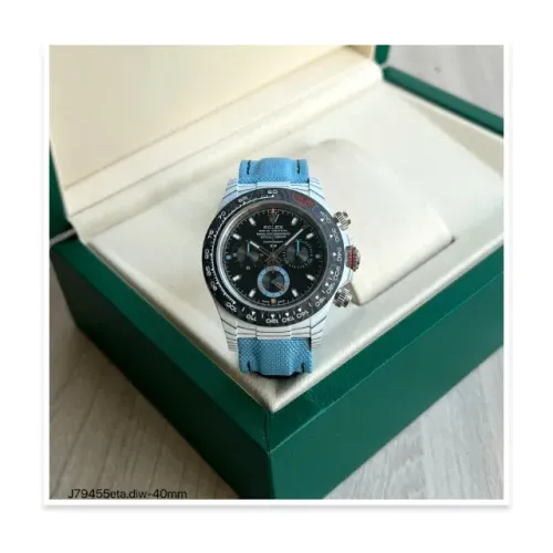Relógio Rolex Daytona DIW 40mm Pulseira Azul Super C ETA - Novo na Caixa