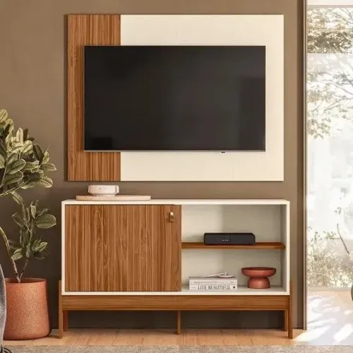 *Rack Bancada Wood 1,20 cm 42" Pronta Entrega. 