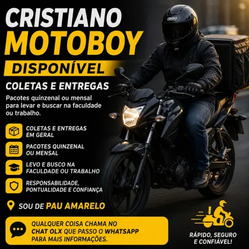 ? Motoboy para Coletas e Entregas | Levo e Busco na Faculdade ou Trabalho
