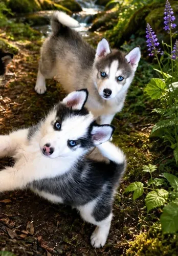 Belíssimo filhotes Husky Siberiano último casal promoção