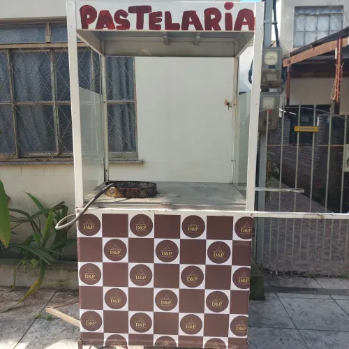 Carrinho com fritadeira embutida