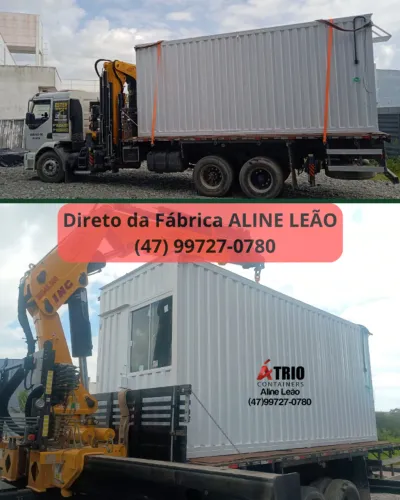Dormitório, deposito, almoxarifado Container Novo Rio Negrinho SC - 100% Galv. Chave Tetra