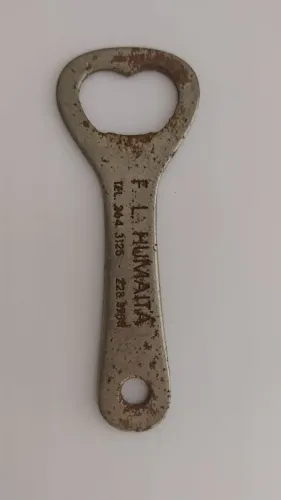 Abridor Antigo F.L. Humaitá Vintage Coração - Publicidade Anos 80
