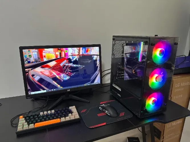 PC Gamer i5, GTX 1050TI + Monitor, Teclado e Mouse (Semi Novo) Completo.