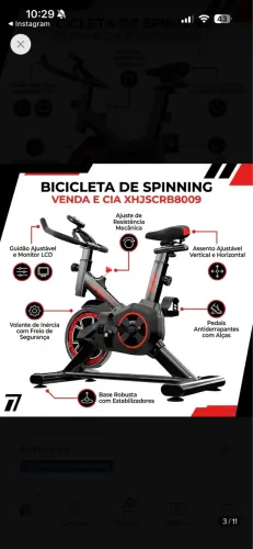 Bicicleta Ergométrica Spinning (2 unidades novas, na caixa)