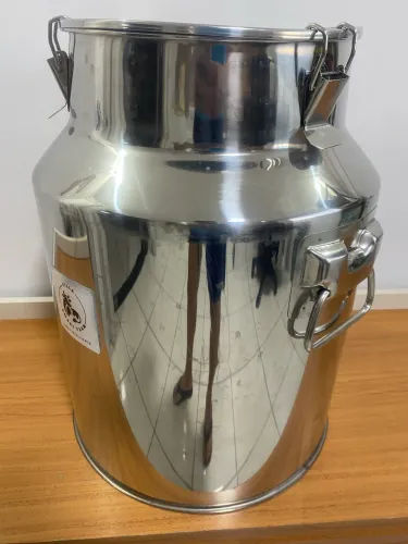 Tarro balde leiteira inox 28 litros com tampa