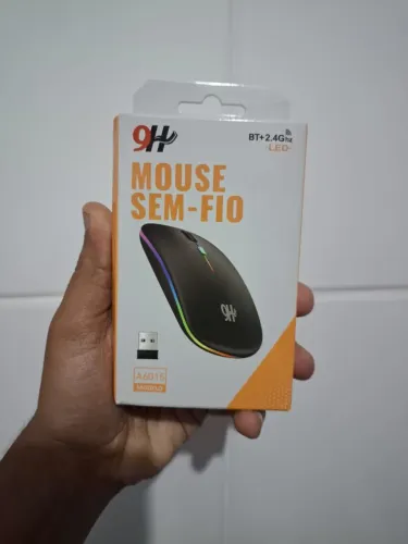 Mouse sem fio 9H 2.4G ou Bluetooth
