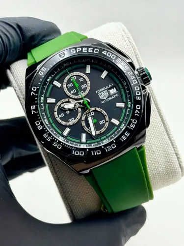 Relógio Masculino Tag Heuer - Esportivo - Pulseira de Borracha - Verde - Quartzo