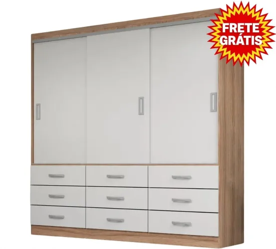 GUARDA-ROUPAS CASAL 9 GAVETAS E FRETE GRÁTIS: ÚLTIMAS UNIDADES DA QUEIMA!