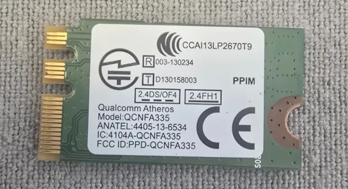 Placa de wi-fi e Bluetooth, Qualcomm Atheros QCFA335, Lenovo Yoga 500 14 polegadas