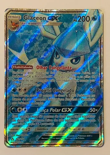 Carta Pokemon Rara - Glaceon GX 141/156 Textutizada