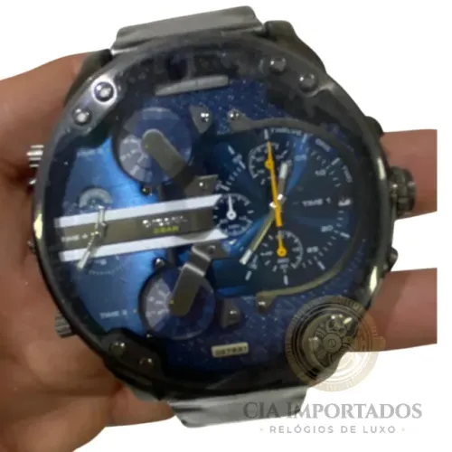 Relógio Diesel Mr Daddy 2.0 DZ7308 Azul Preto Caixa Original