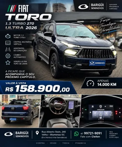 Fiat Toro Ultra 1.3 16V 4X2 TB Flex Aut. 2026