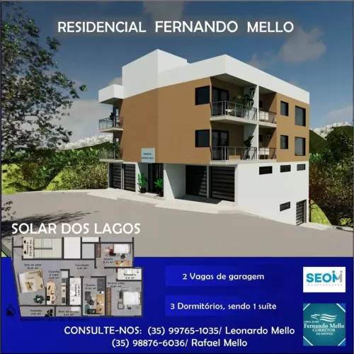 VENDA  Apartamento de 03 quartos em fase final de construção no bairro Solar dos Lagos!!