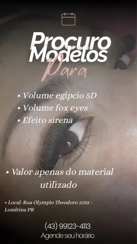 Procuro modelos para extensão de cílios em Londrina ?