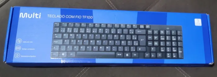 Teclado Basico Slim Preto Usb Multilaser Tc193