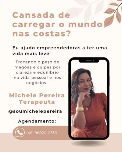 Cansada de carregar o peso do mundo nas costas?