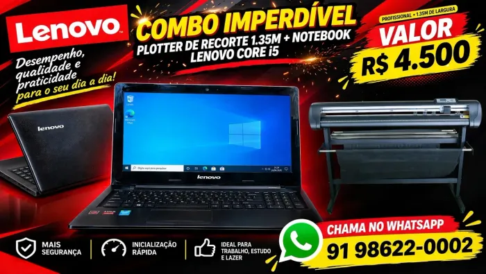 Plotter de recorte mais notebook