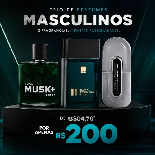 3 Perfumes Masculinos Avon