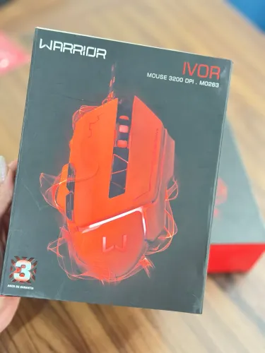 MOUSE GAMER 3200DPI LARANJA WARRIOR IVOR MO263