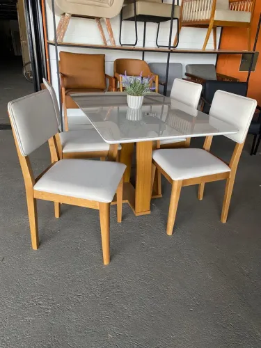 *MESA RUBI 120 X 80 c/4 CADEIRA 