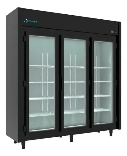Refrigerador/expositor Vertical Auto Serviço Frios E Laticín Cor Preto