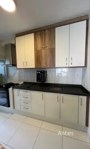 Envelopamento de Armário de Cozinha em Verde
