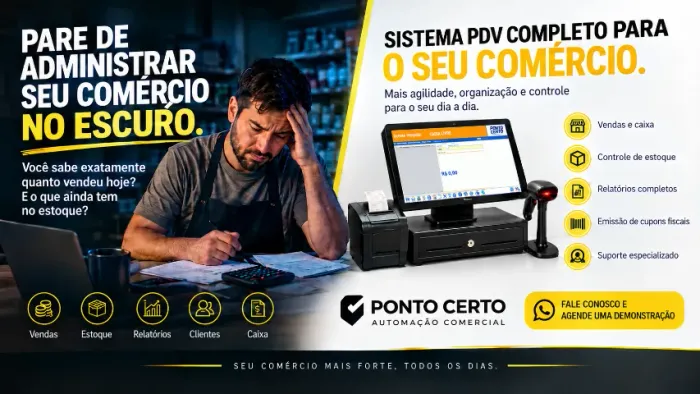 Sistema PDV completo para vendas, caixa, estoque e gestão do seu negócio