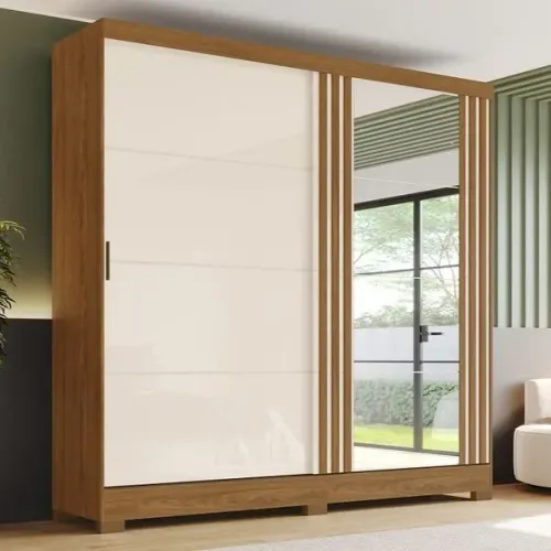 Guarda Roupa Casal B352 com Espelho - Entrega e montagem grátis para Fortaleza