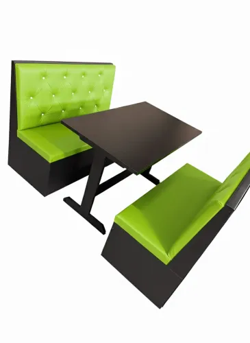 JOGO DE MESA COM SOFÁ BOOTH 