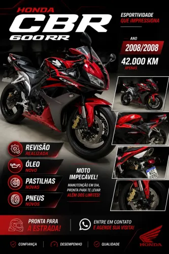CBR 600RR 2008 apenas 42000km